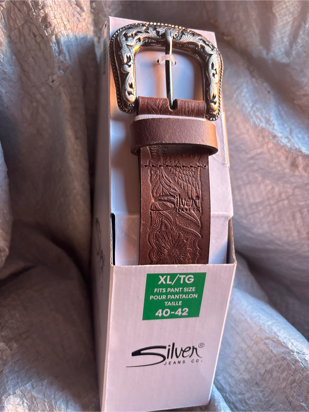 Silver Jeans Co. Men's Leather brown Belt XL