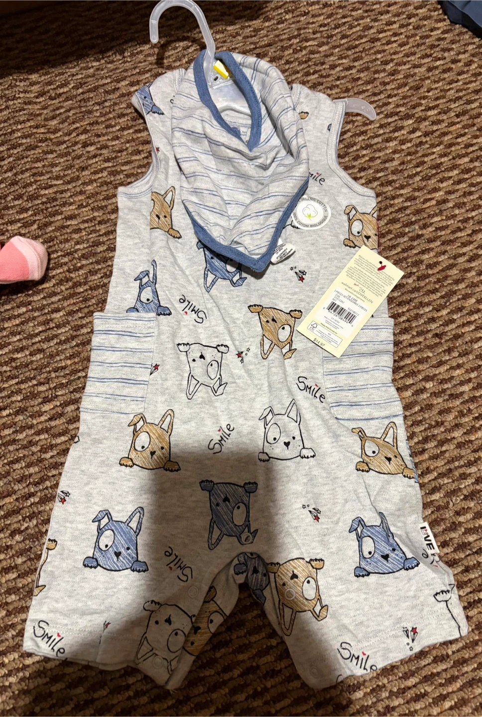 LoveEllen Organic Cotton Romper Set~ Size 18-24M