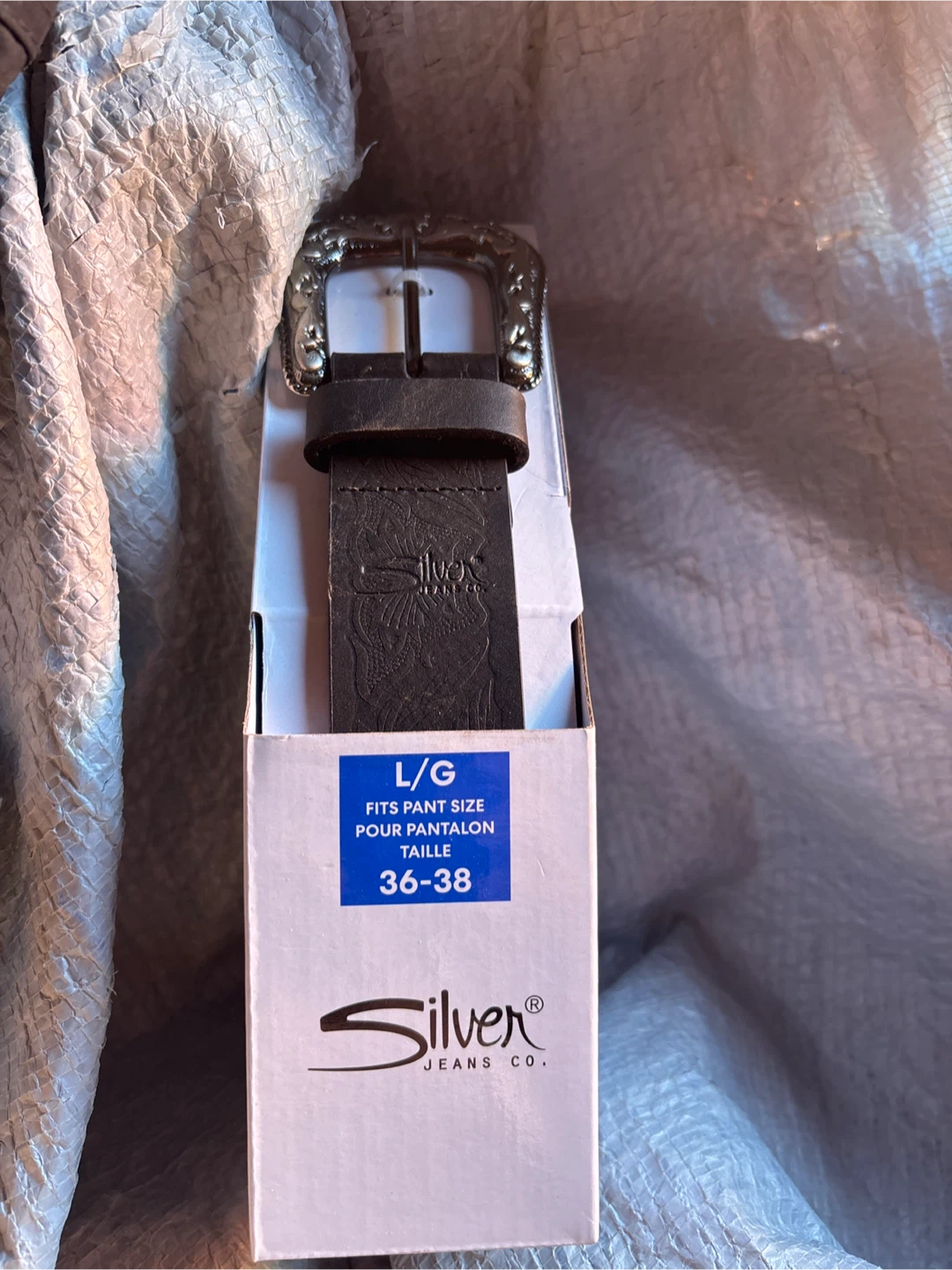 Silver Jeans Co. Men's Genuine Leather black Belt