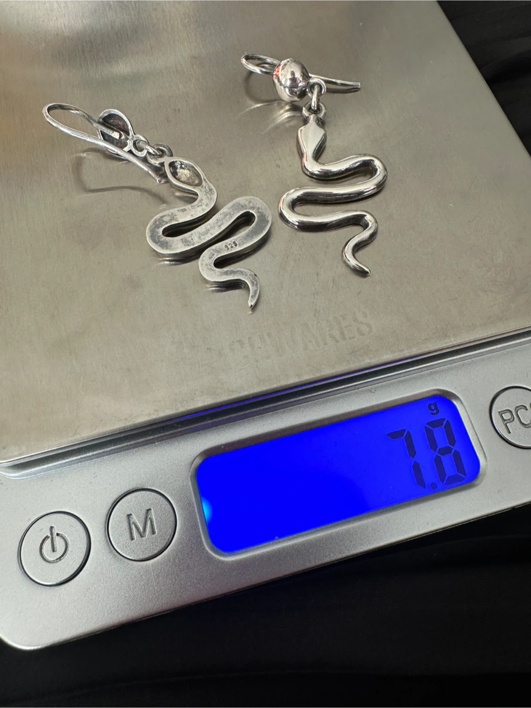 925 Sterling Silver Snake Earrings - photo 5