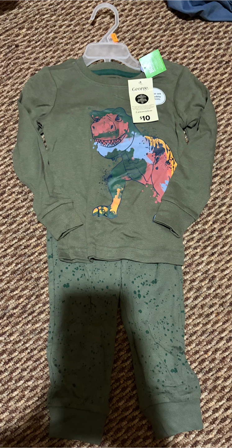 George Dinosaur 2-Piece Set ~ Size 3T