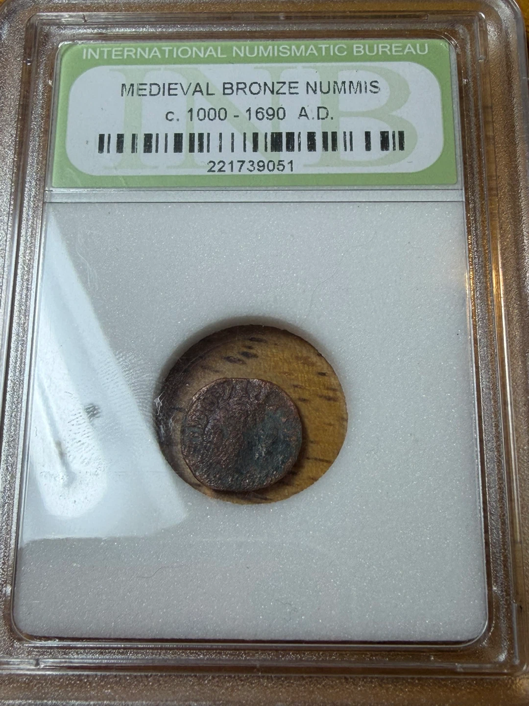 Medieval Bronze Nummis Coin