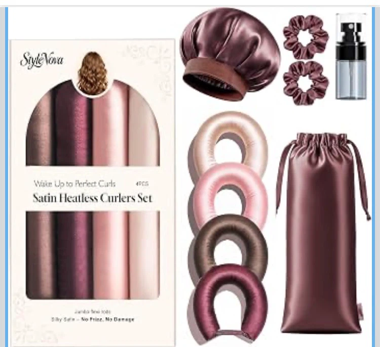 Satin Heatless Curlers Set