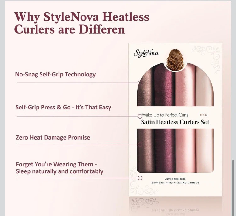 Satin Heatless Curlers Set - photo 4