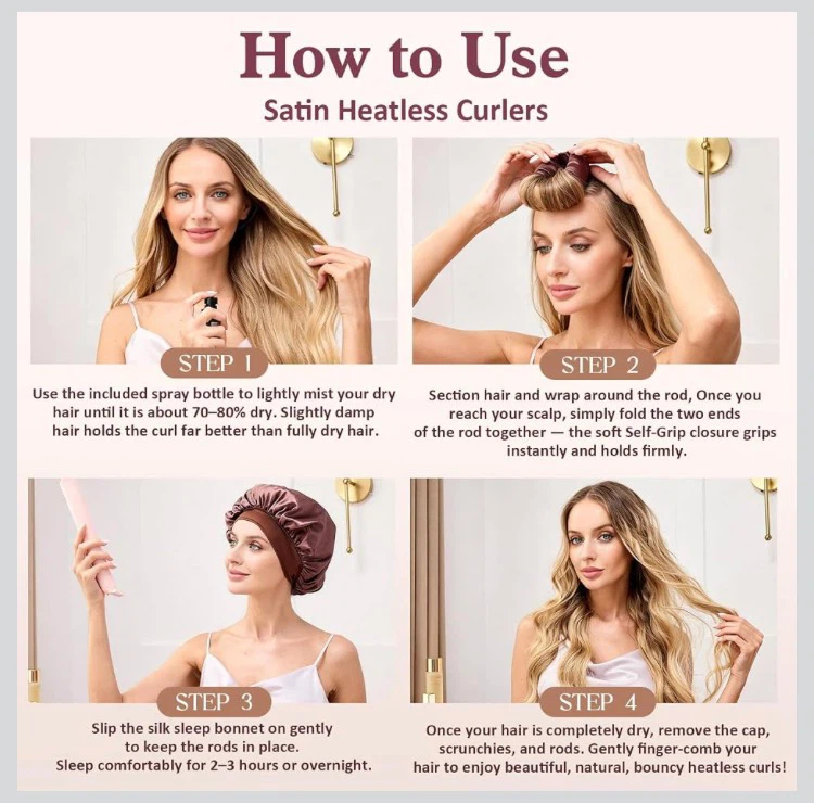 Satin Heatless Curlers Set - photo 5