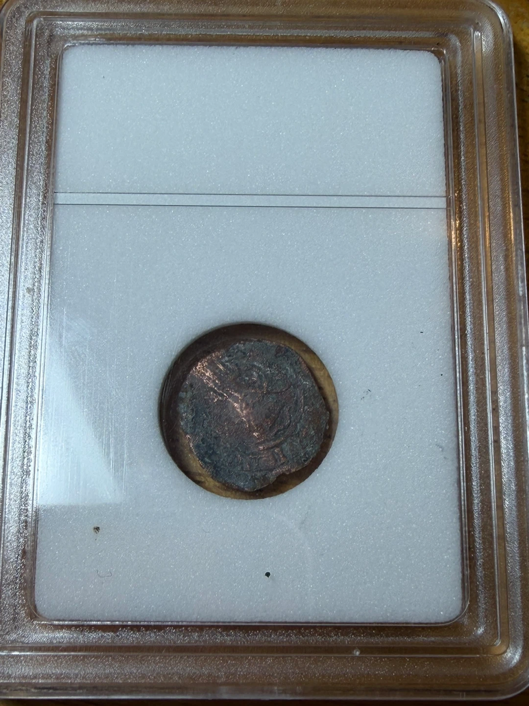 Medieval Bronze Nummis Coin - photo 2