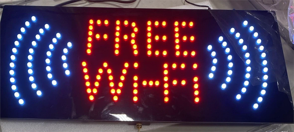 LED "FREE Wi-Fi" Storefront Sign 24" x 12" ($95 Value)