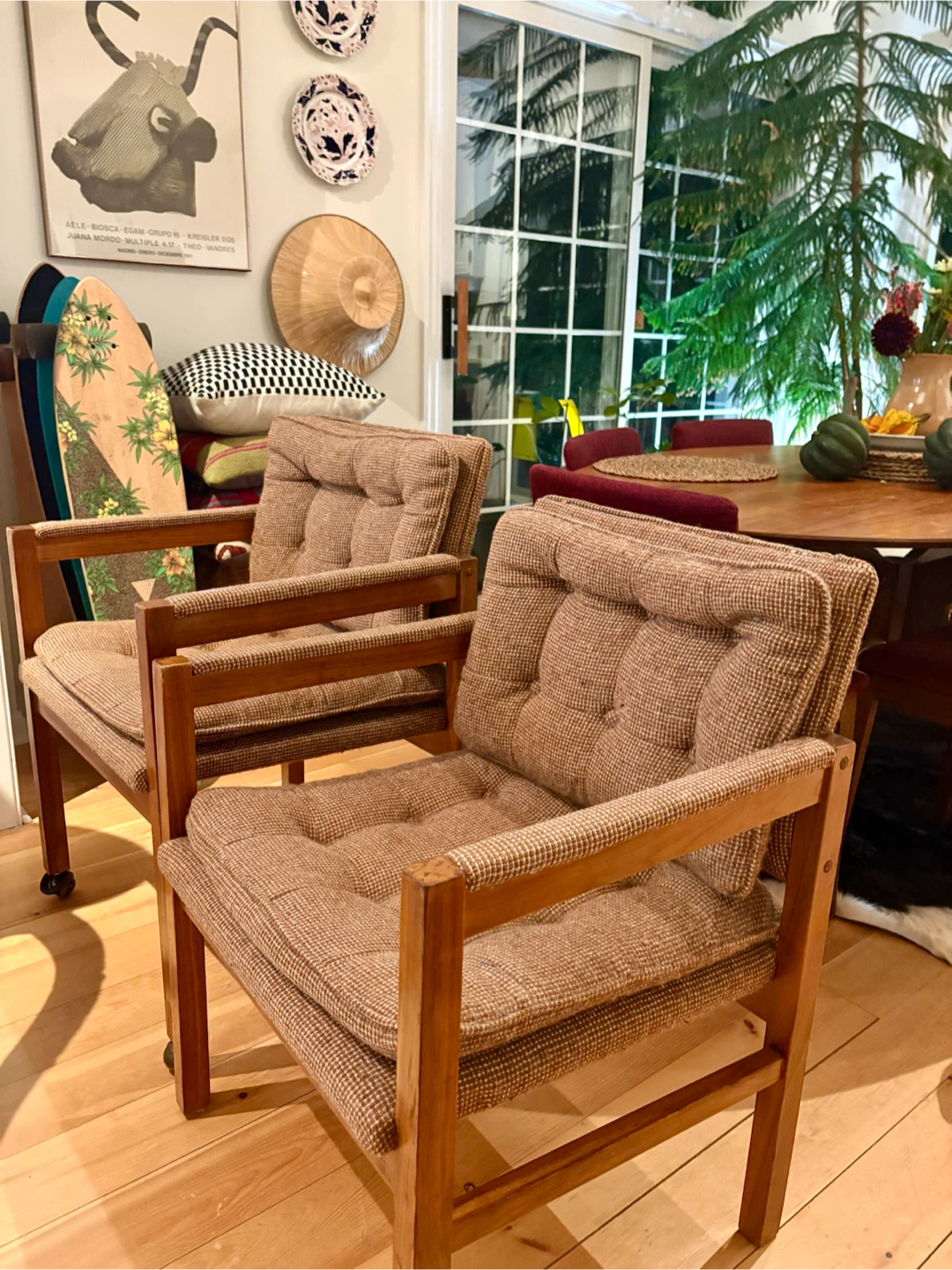 Pair Vintage Danish Mid-Century Teak Lounge Chair - photo 2