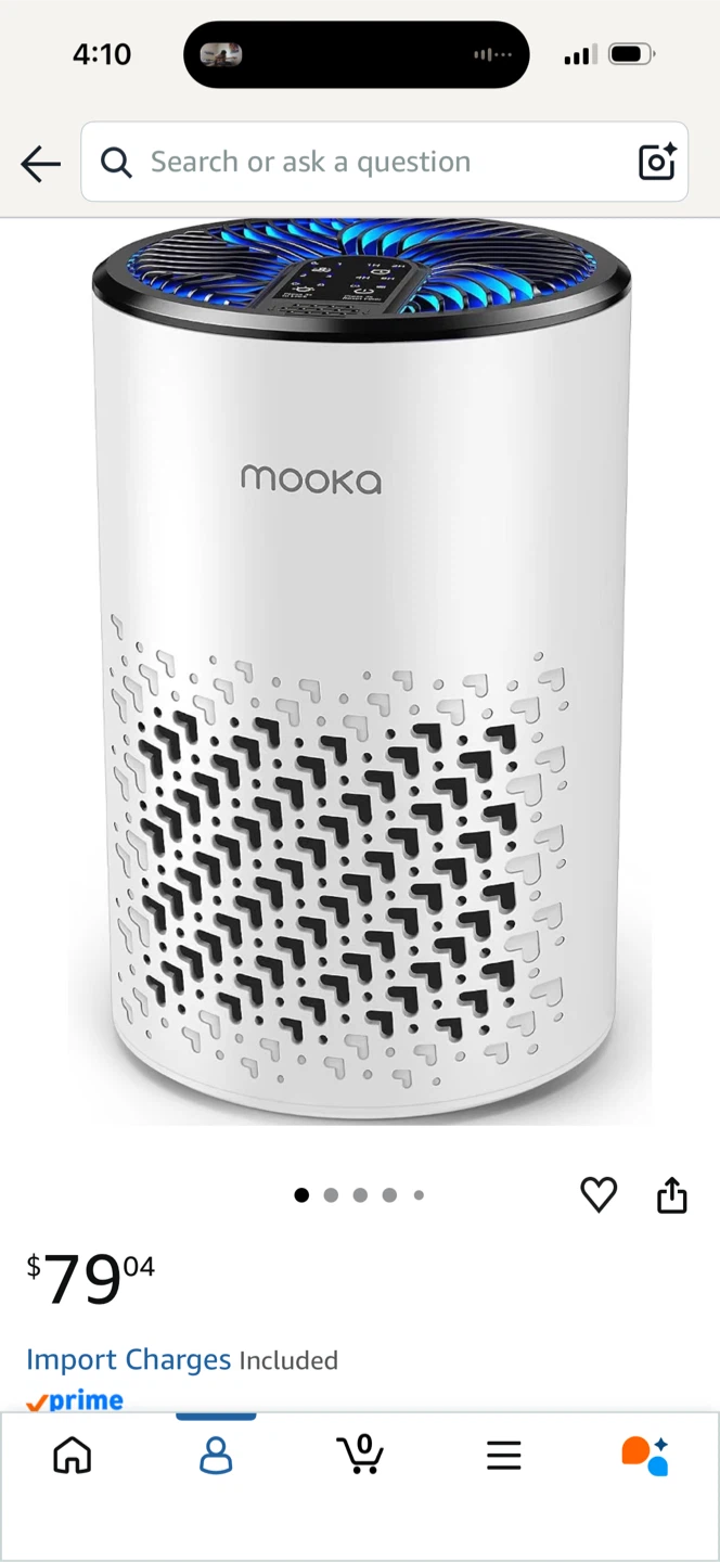 MOOKA HEPA Air Purifier for Home - photo 2