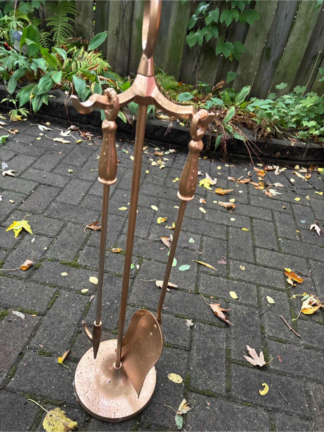 Brass Fireplace Tool Set