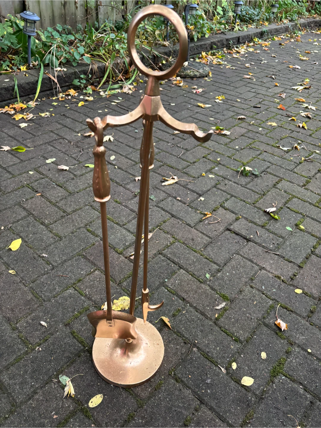 Brass Fireplace Tool Set - photo 2