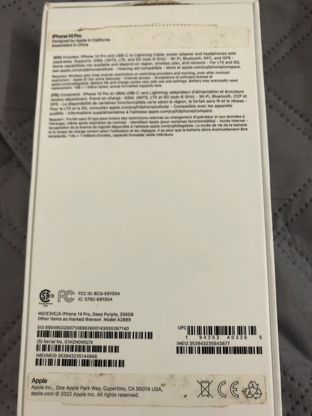Apple iPhone 14 Pro 256GB Deep Purple - photo 2
