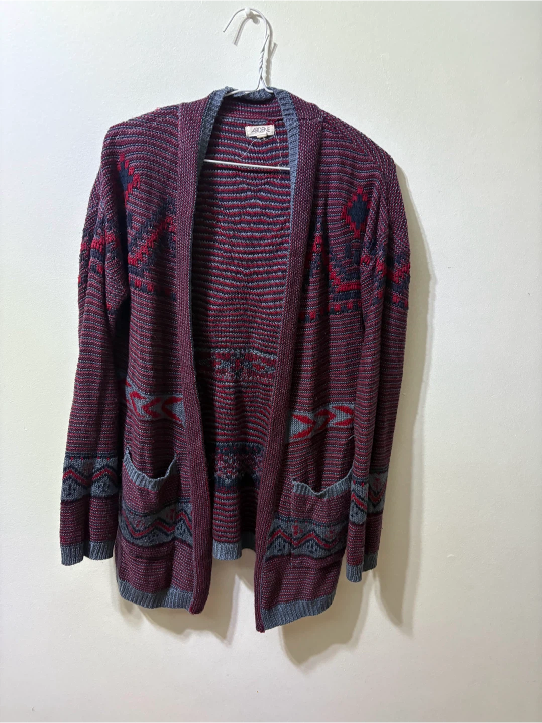Ardene Open-Front Patterned Cardigan