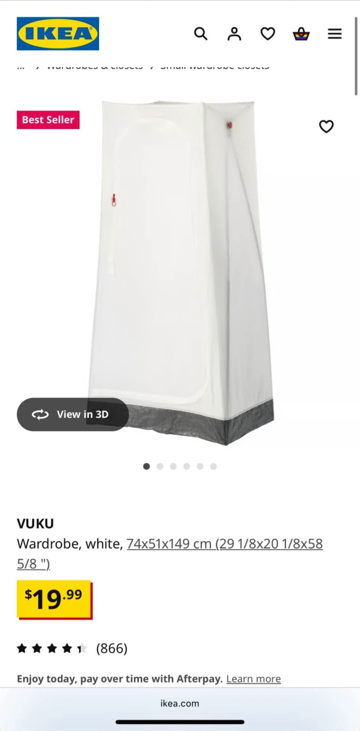 IKEA VUKU Wardrobe, white (2 available)