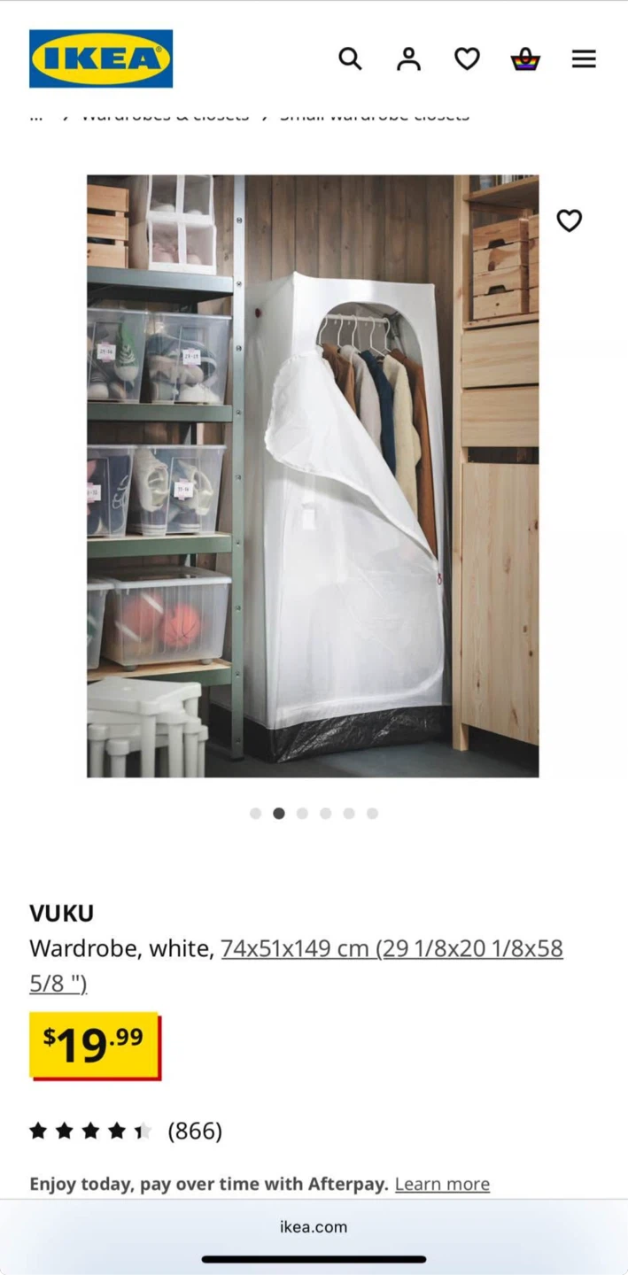IKEA VUKU Wardrobe, white (2 available) - photo 2
