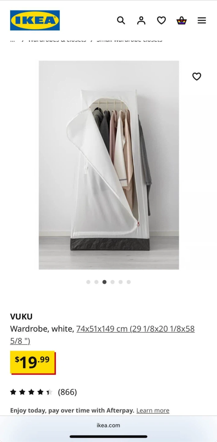 IKEA VUKU Wardrobe, white (2 available) - photo 3