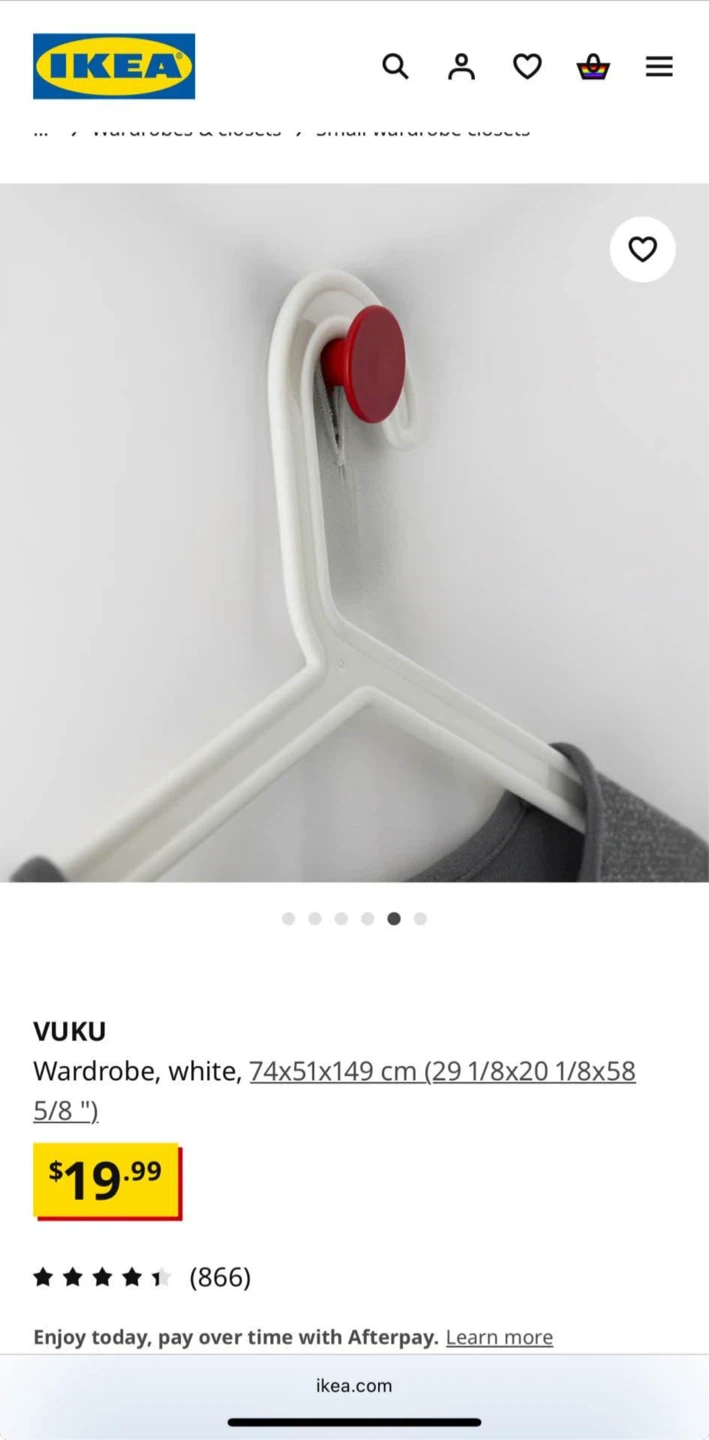 IKEA VUKU Wardrobe, white (2 available) - photo 4
