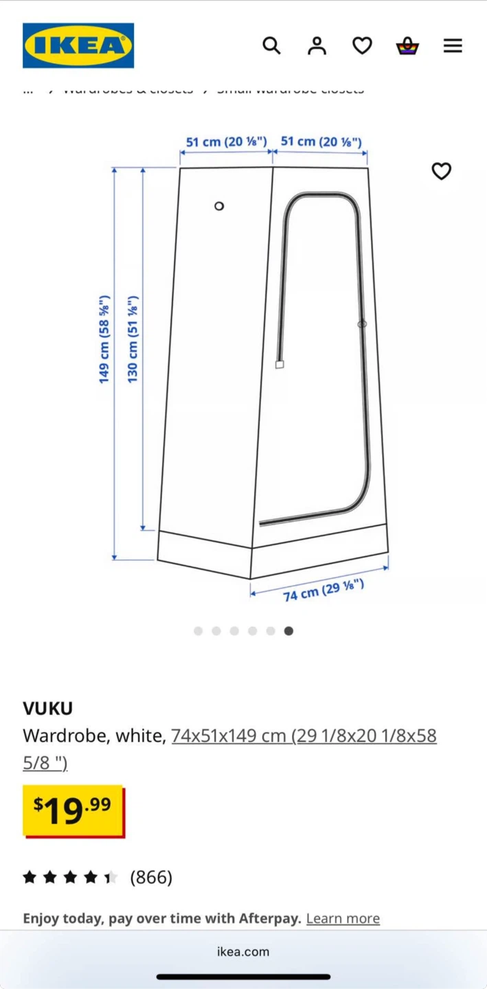 IKEA VUKU Wardrobe, white (2 available) - photo 5