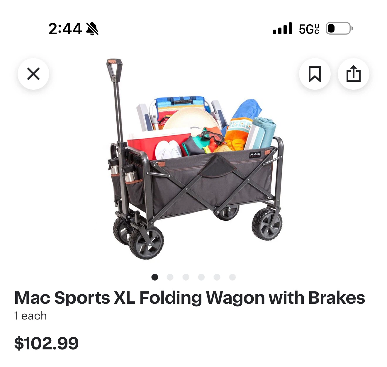 Mac Sports XL Folding Wagon with Brakes - photo 4