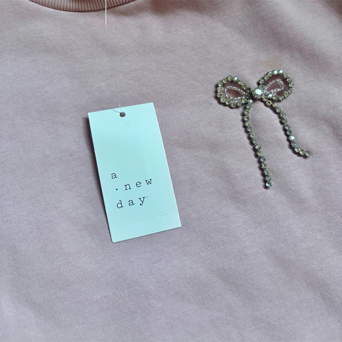 A New Day pink sweatshirt with rhinestone bow - photo 2