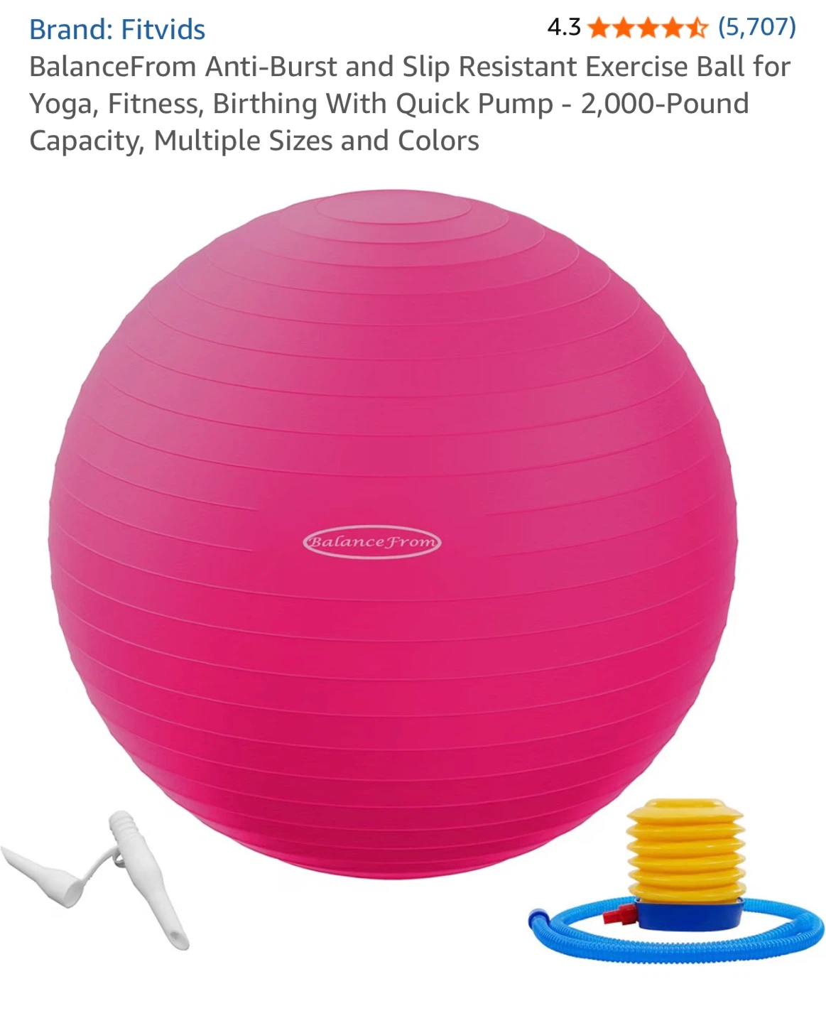 BalanceFrom Anti-Burst Exercise Ball