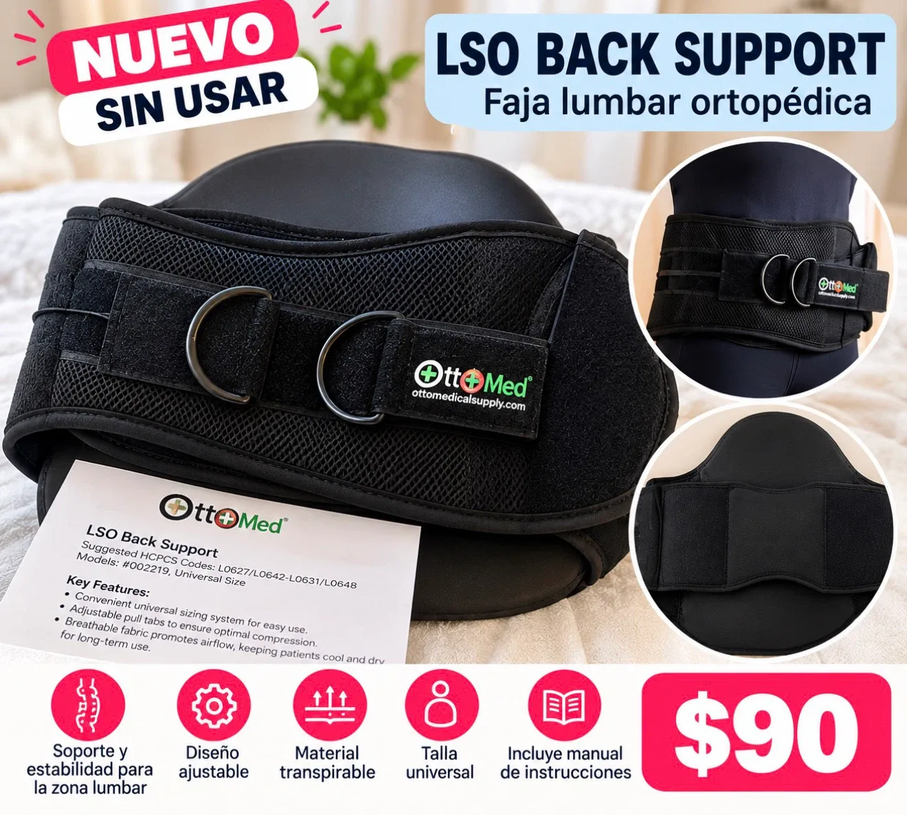 OttoMed LSO Back Support Brace