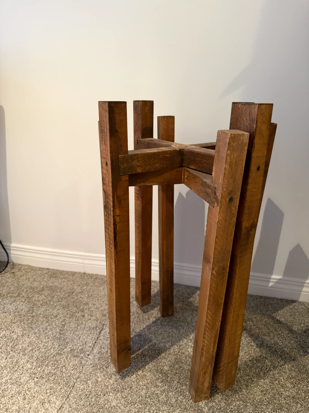 wooden plant stand