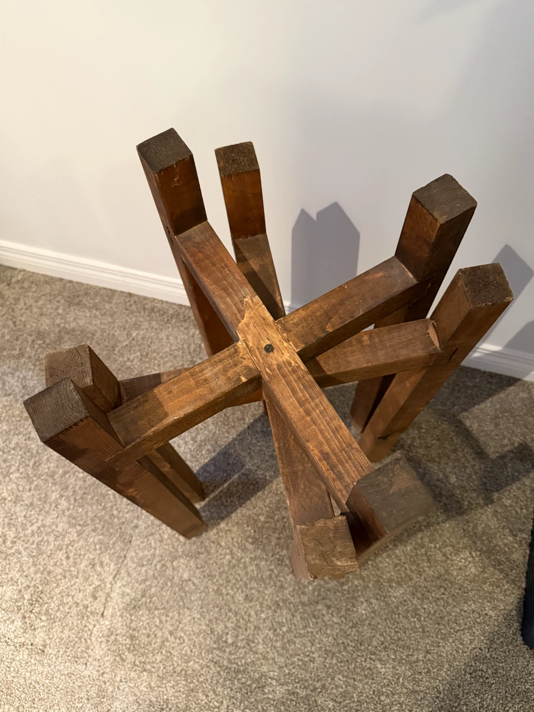 wooden plant stand - photo 2