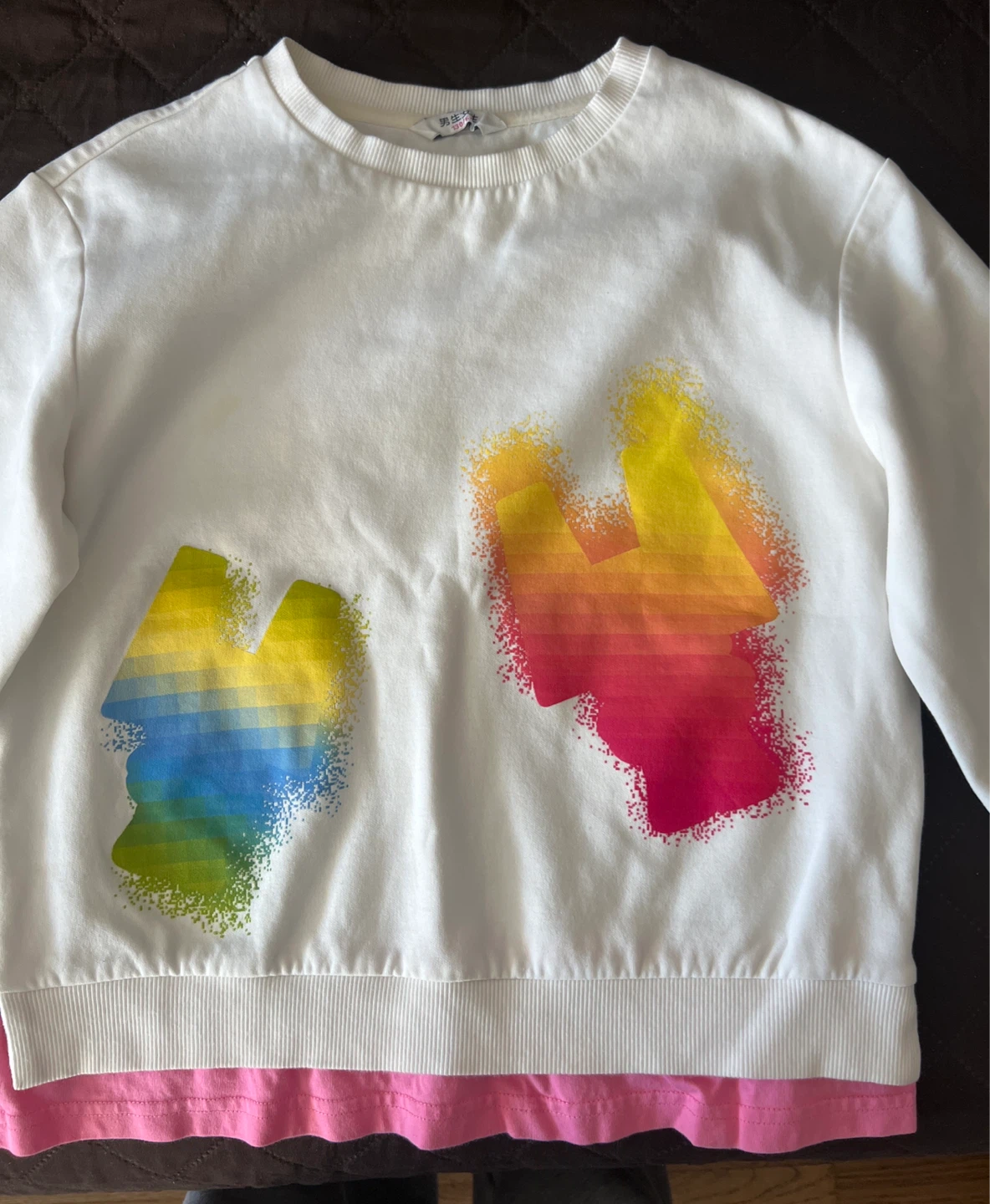 White Kids Graphic Long-Sleeve Sweatshirt - photo 2