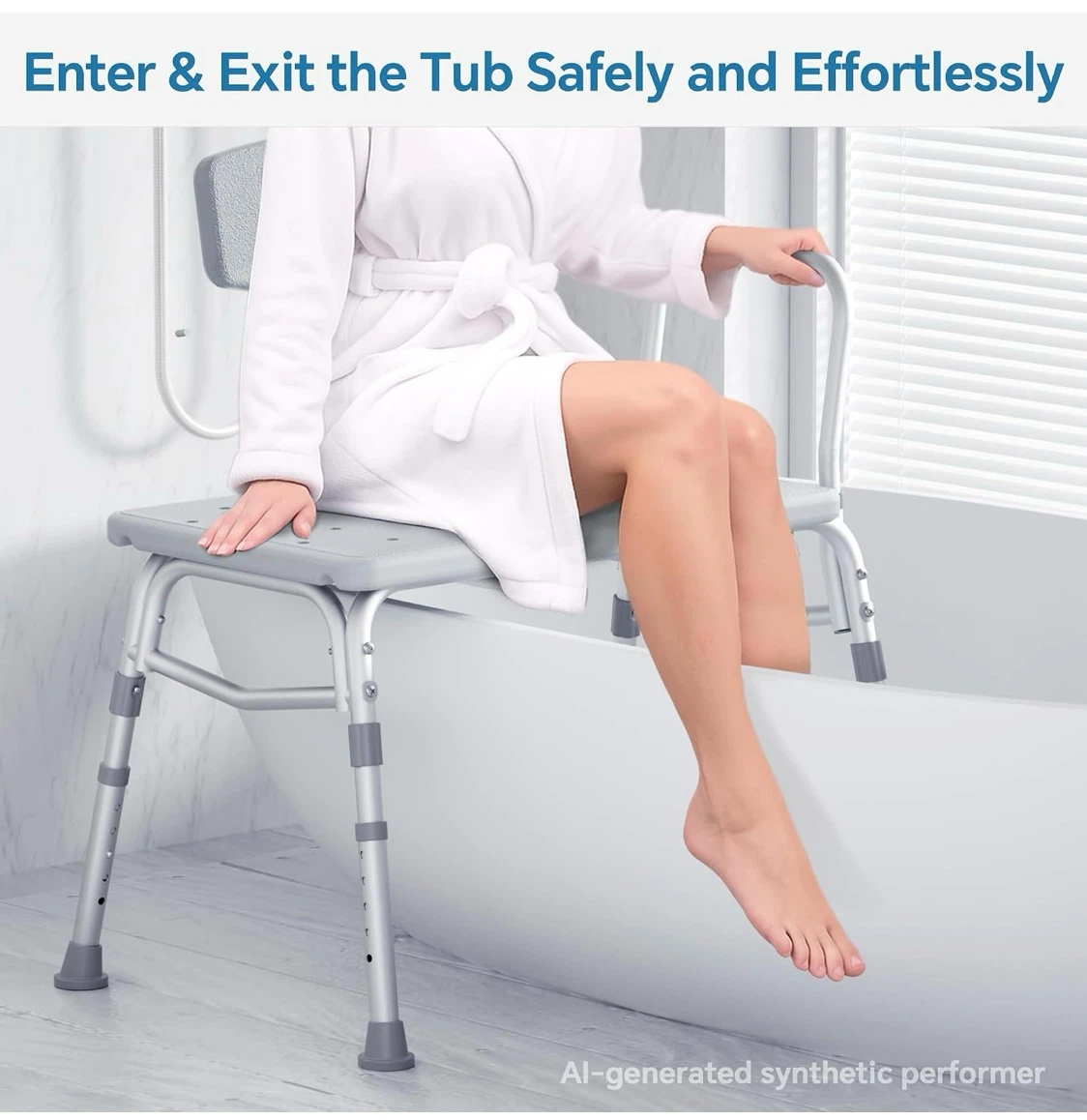 Adjustable Bathtub Transfer Bench - photo 2