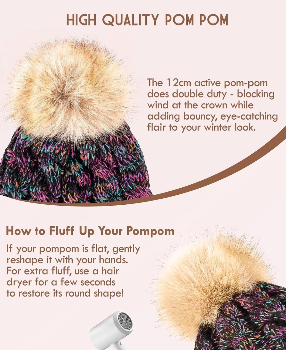 Women's Knit Pom Pom Beanie - photo 5