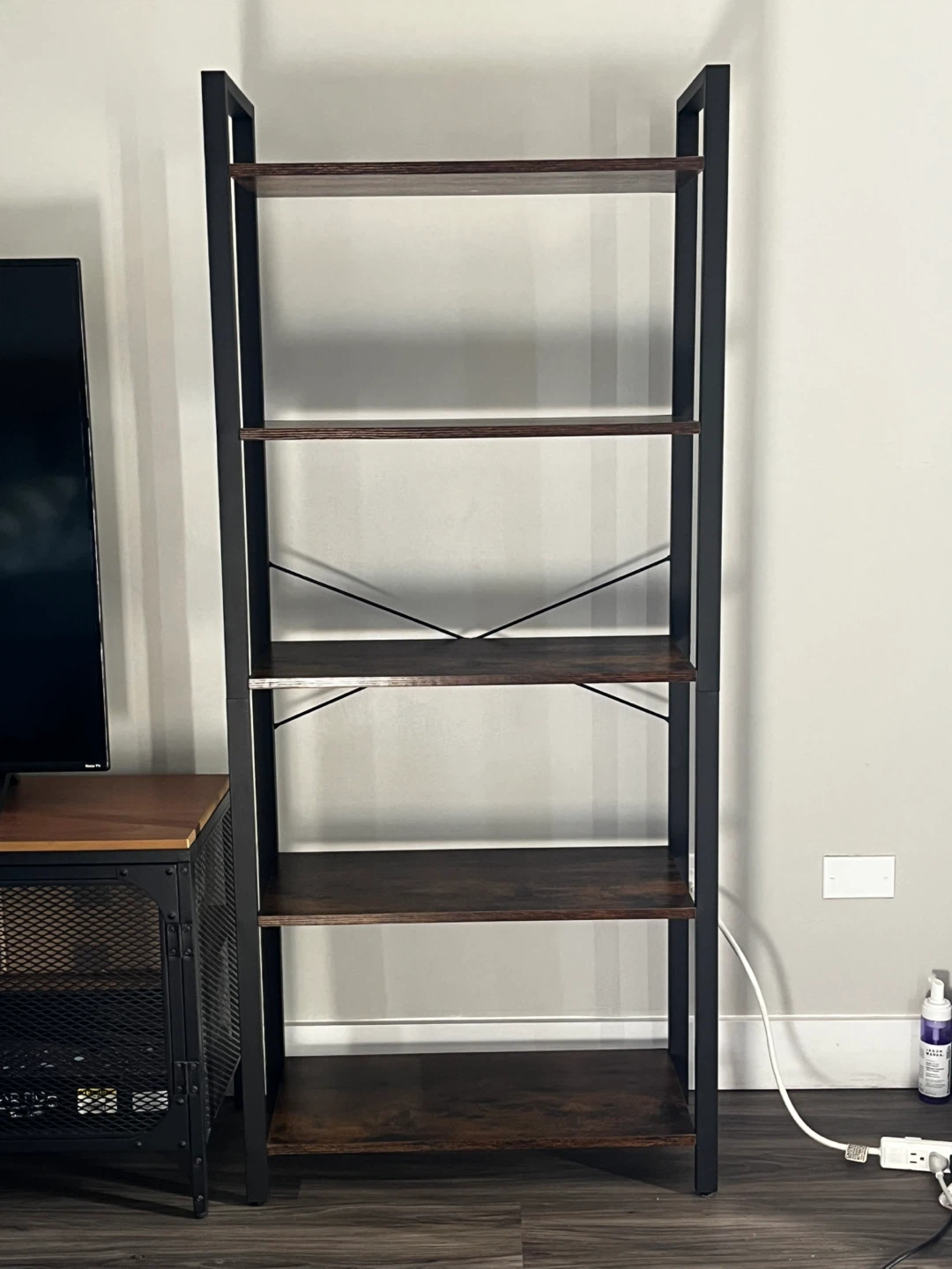 5-Tier Industrial Bookshelf