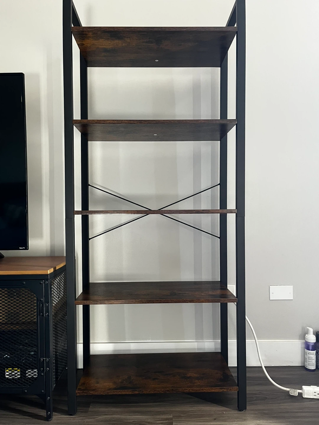 5-Tier Industrial Bookshelf - photo 2
