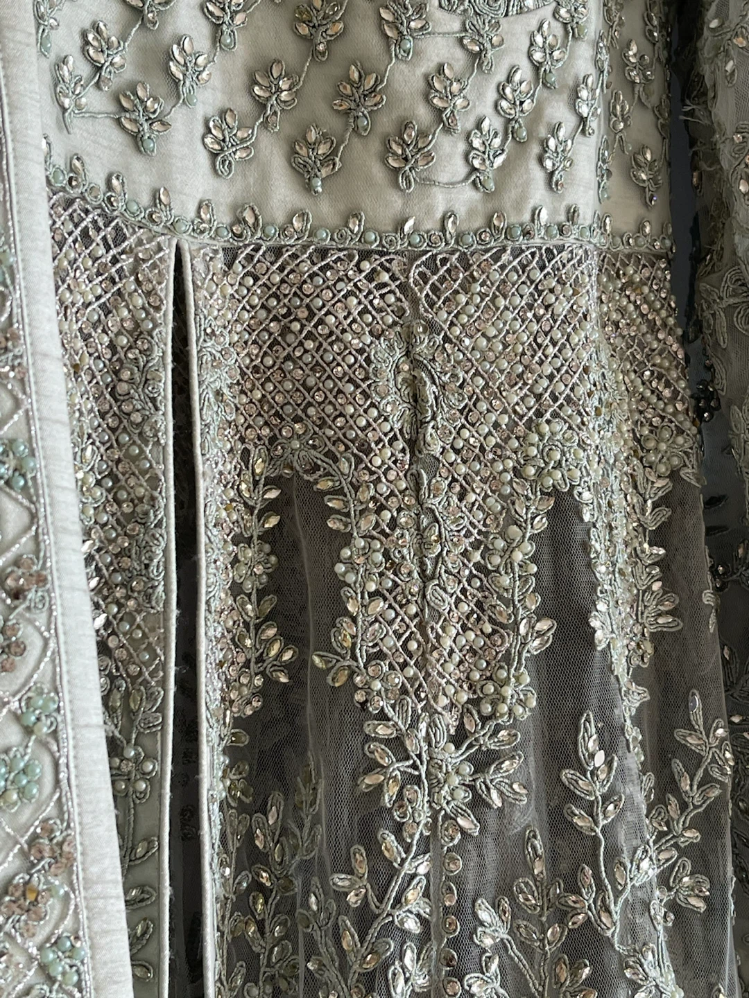 Light Green Embroidered Party Dress - photo 2