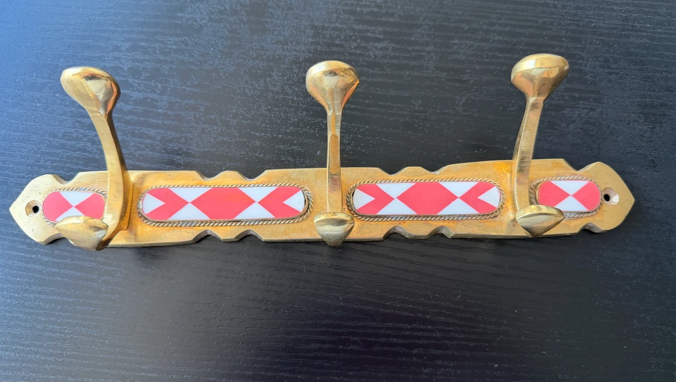 Solid Brass Mounted Wall Hooks - photo 2