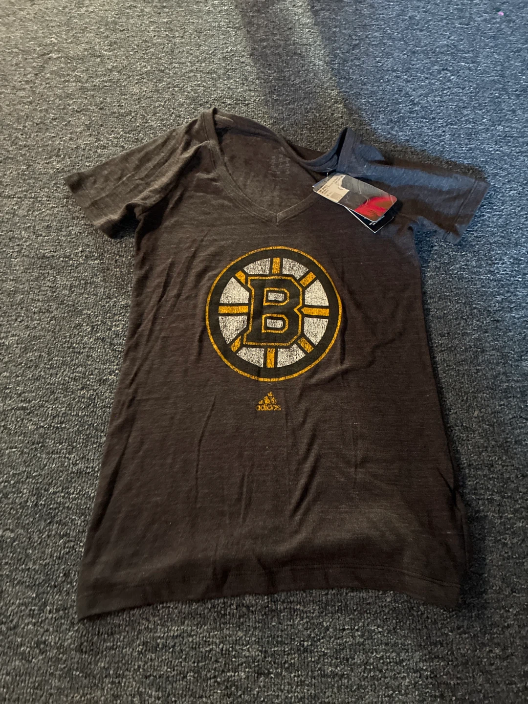 Adidas Boston Bruins Women's V-Neck T-Shirt