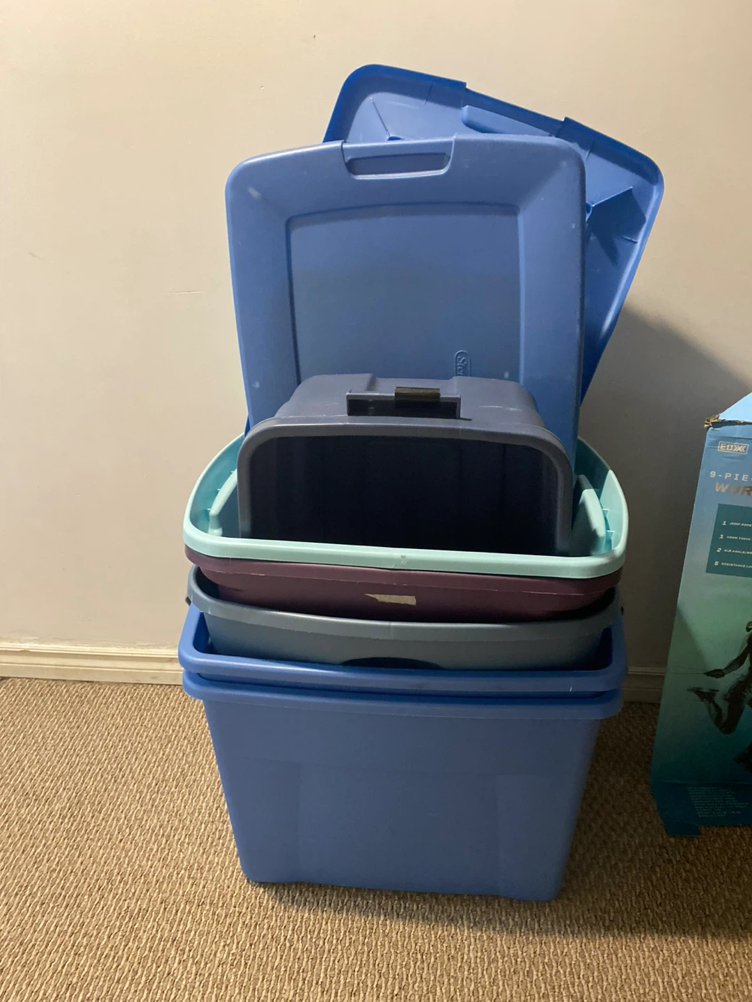 Assorted Plastic Storage Bins - photo 2