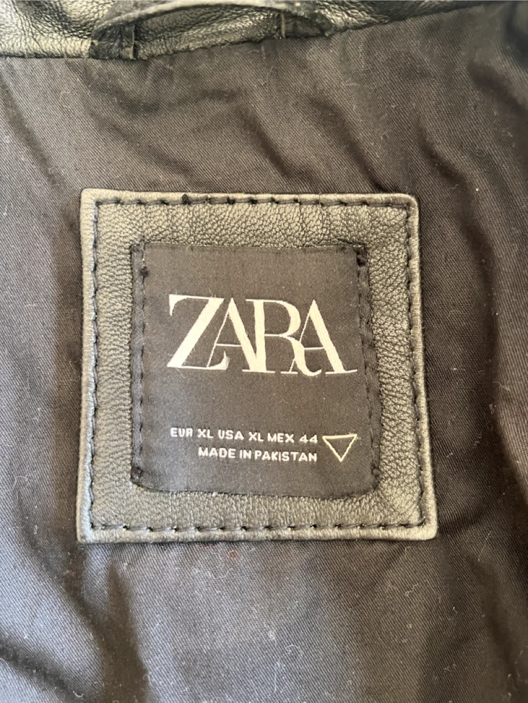 Zara Black Genuine Sheep Leather Men's Biker Jacket - photo 2