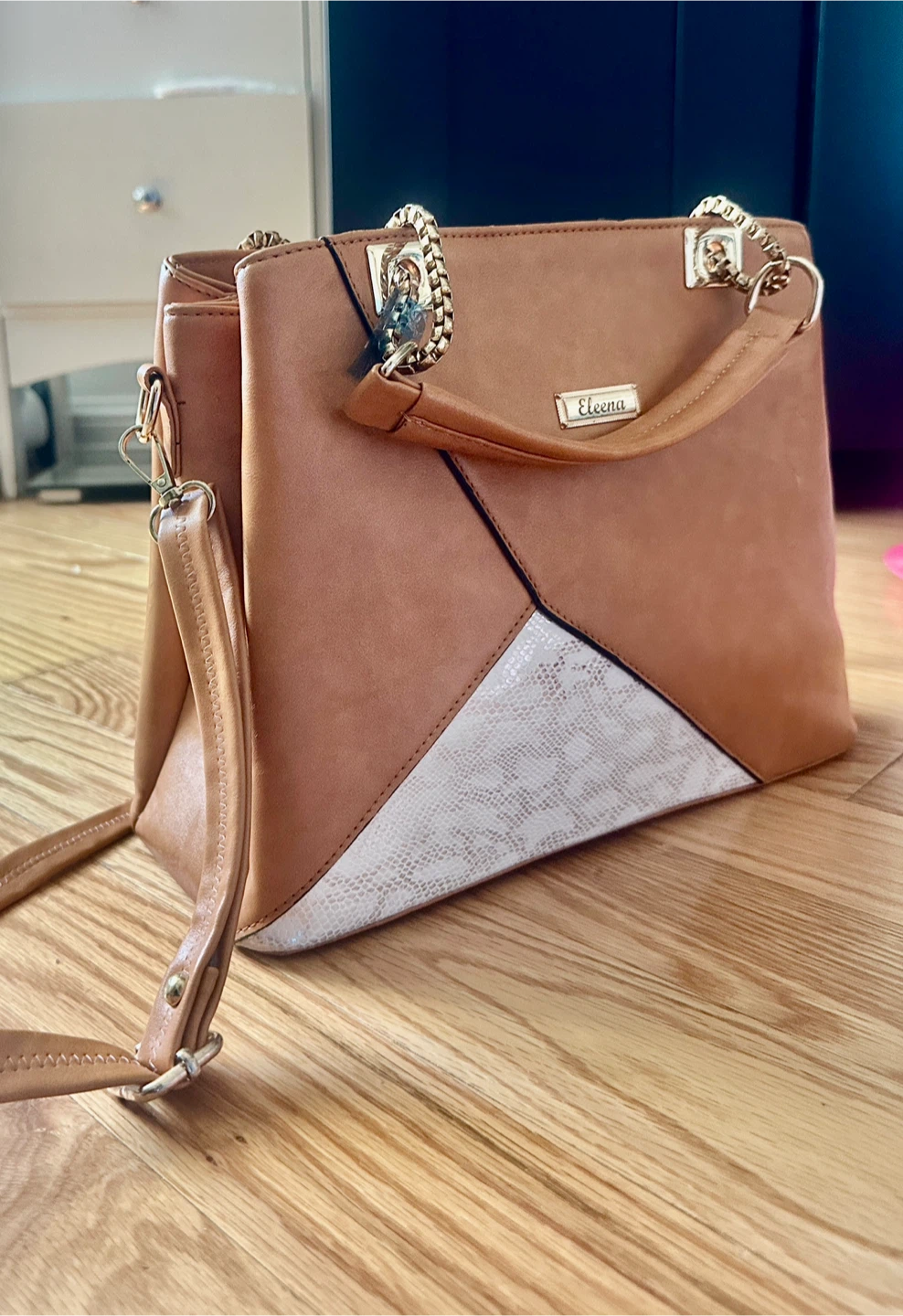 Brown Faux Leather Handbag - photo 3