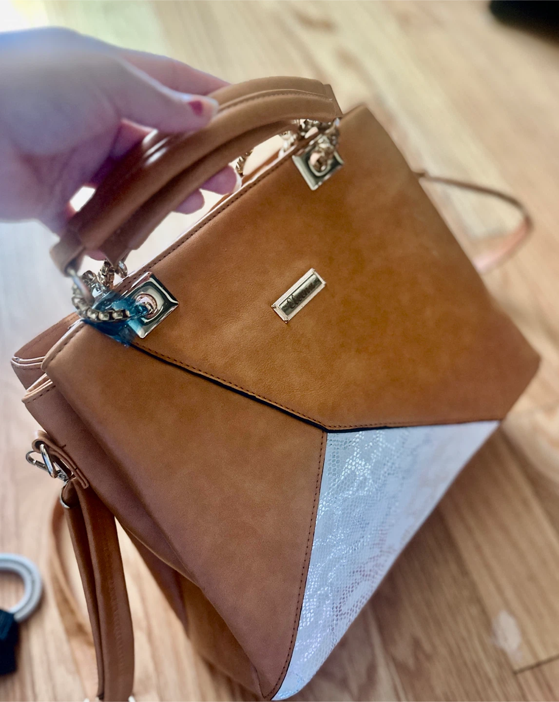 Brown Faux Leather Handbag - photo 4