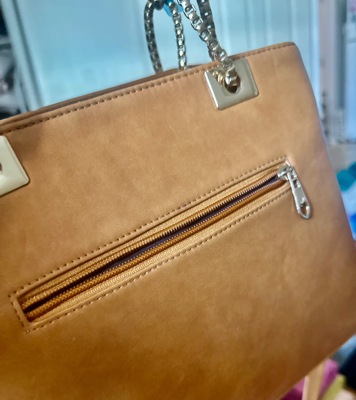 Brown Faux Leather Handbag - photo 5