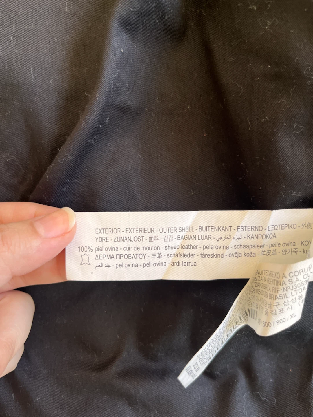 Zara Black Genuine Sheep Leather Men's Biker Jacket - photo 5