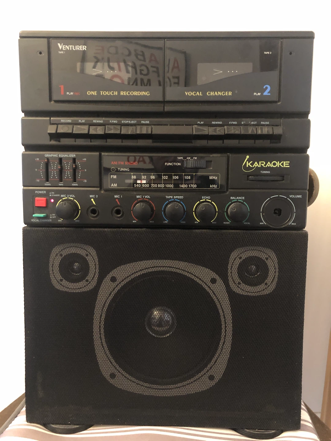 Vintage Venturer K890 Double Cassette Karaoke System
