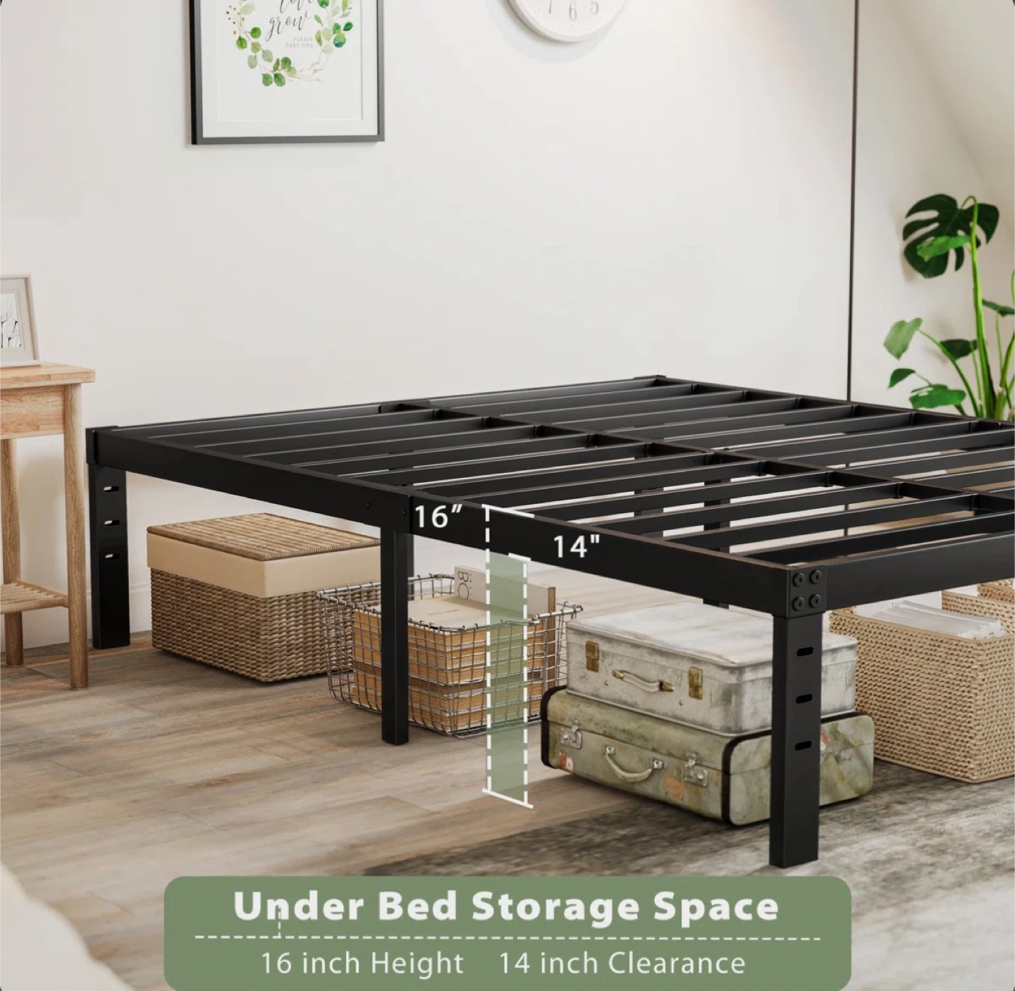 Black Metal Twin Bed Frame - photo 5