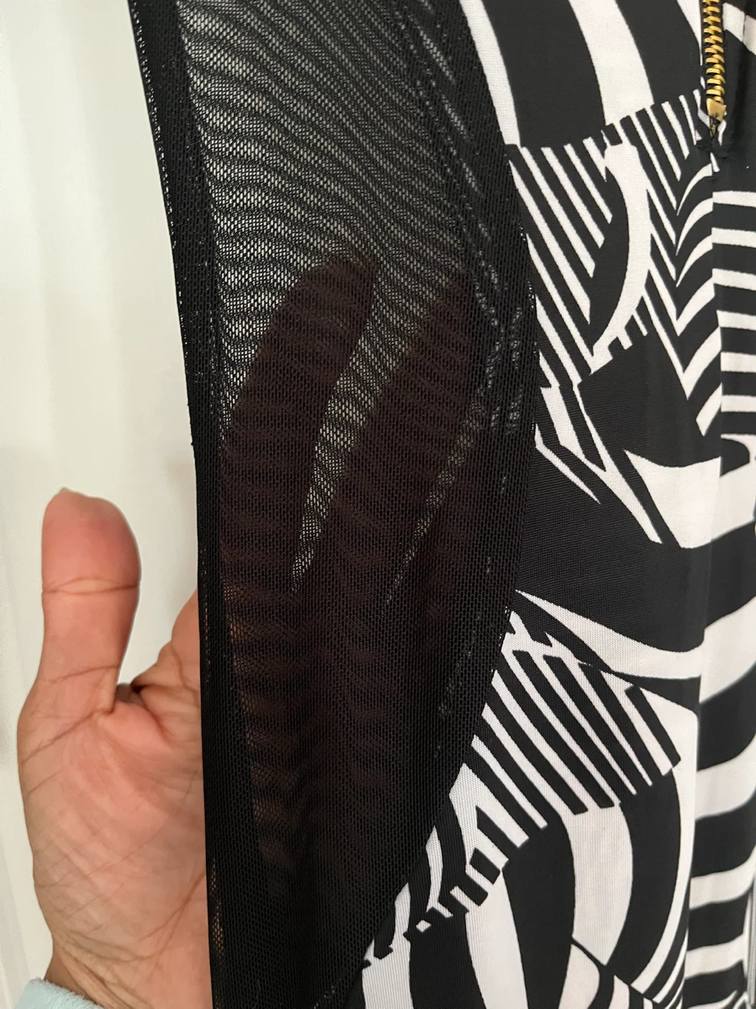 Cleo Apparel Black and White Mesh Dress - photo 2