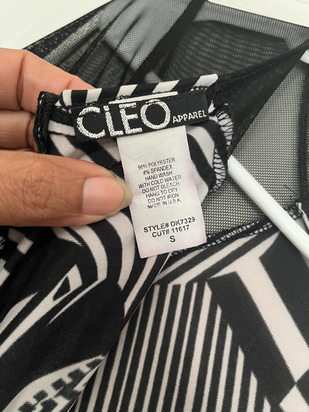 Cleo Apparel Black and White Mesh Dress - photo 4