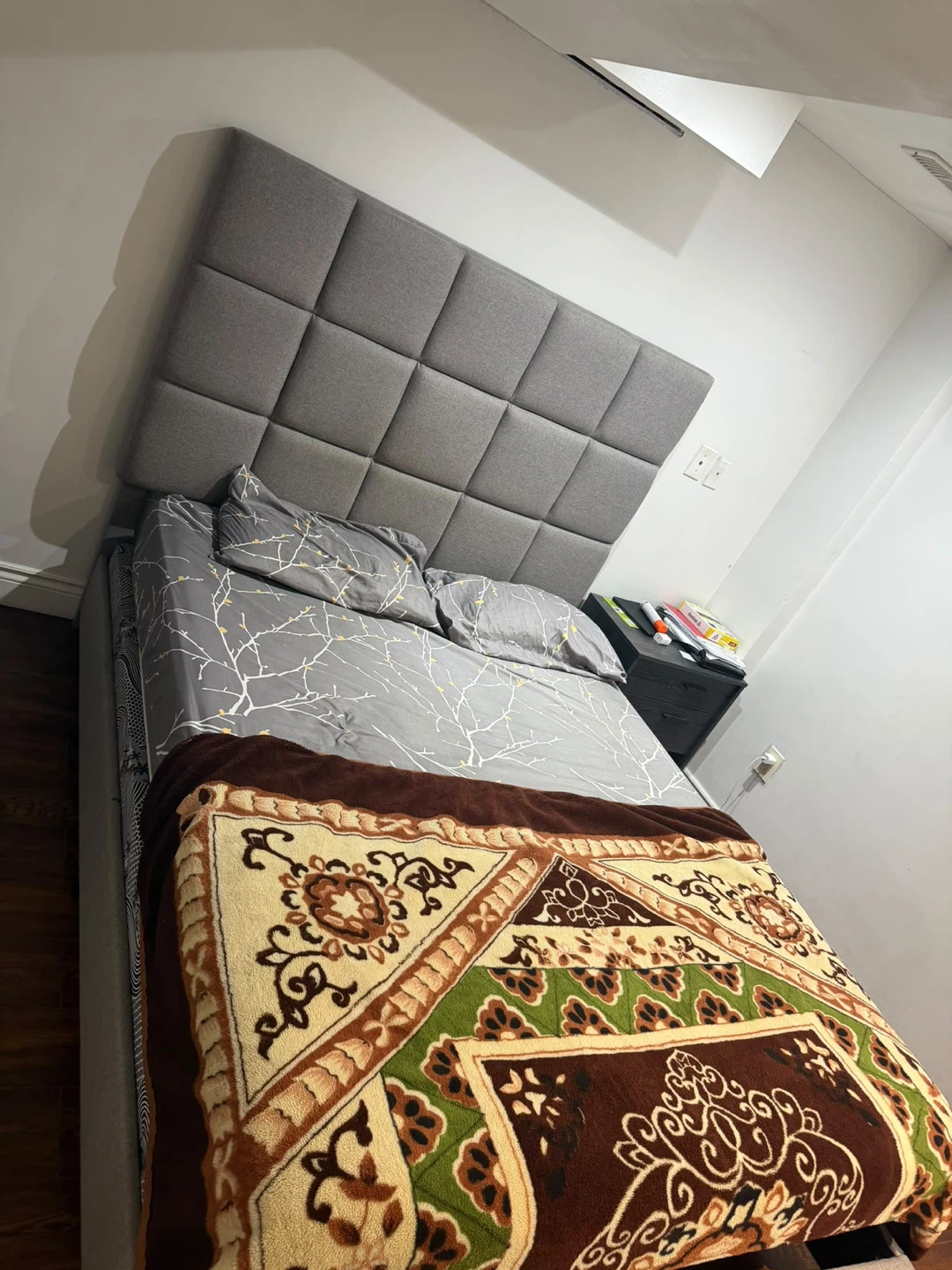 Grey Upholstered Bed Frame - photo 3