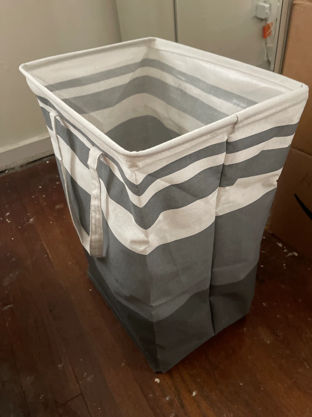 Striped Fabric Laundry Hamper