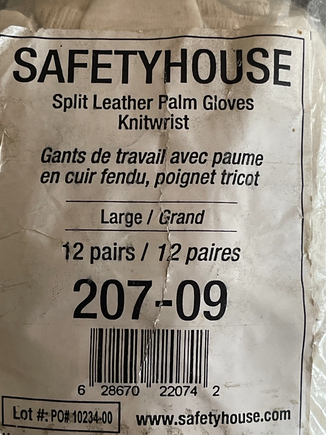 NEW Safetyhouse Split Leather Palm Gloves 12 Pairs - photo 2
