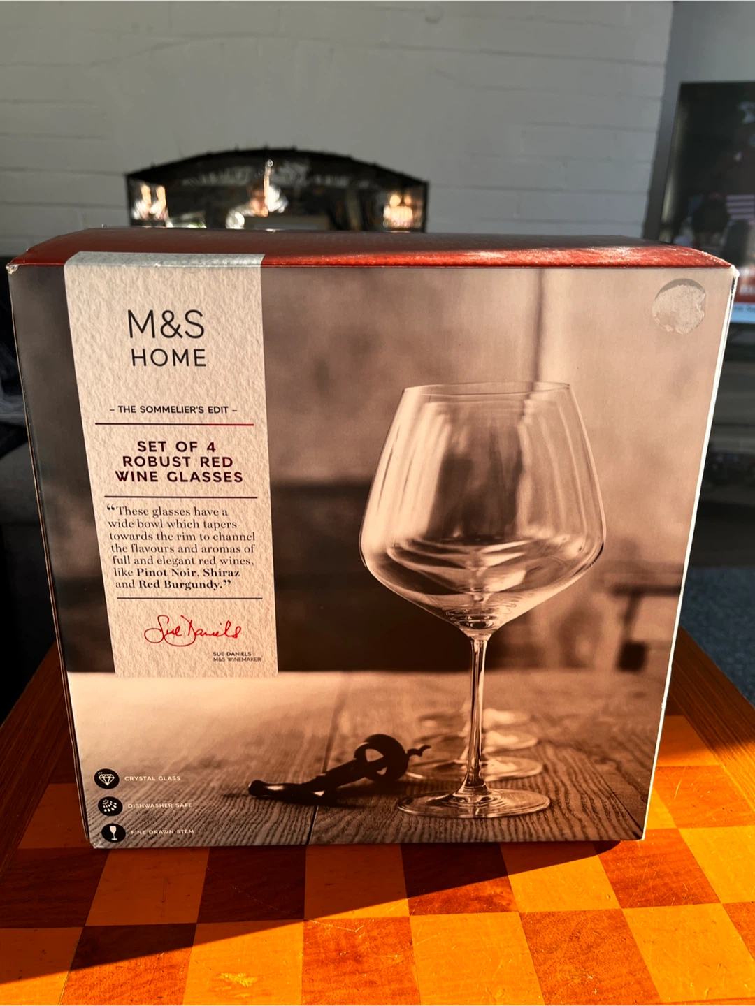Genuine British imported M&S Robust Red Wine Glasses - Set of 4